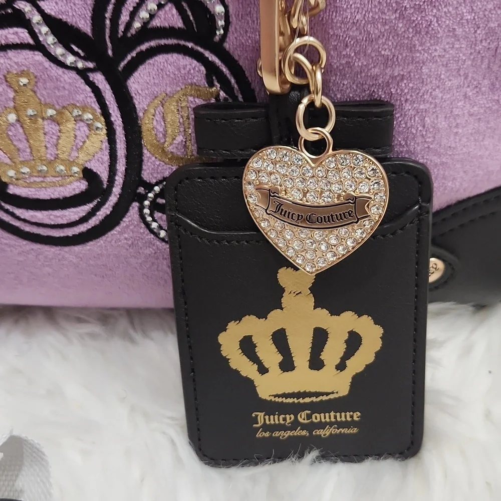 🔹Juicy Couture 🔹️Juicy Lovers  Violet/tulle Purple Terry Cloth Club Bowler Bag